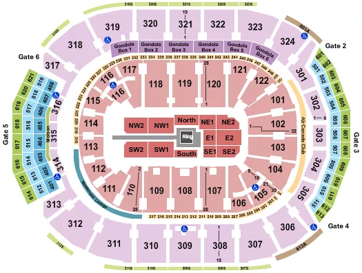 seating chart for Scotiabank Arena - WWE 2 - eventticketscenter.com