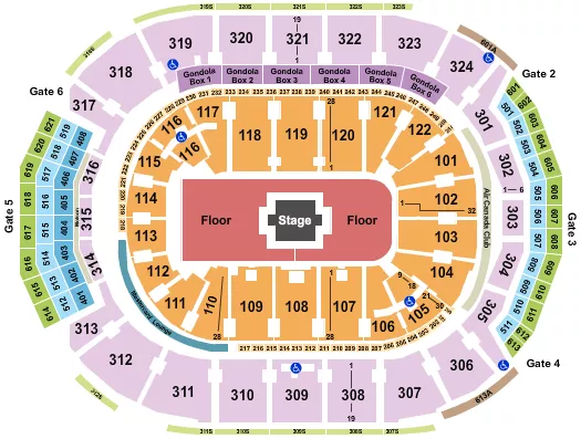 seating chart for Scotiabank Arena - Zach Bryan - eventticketscenter.com
