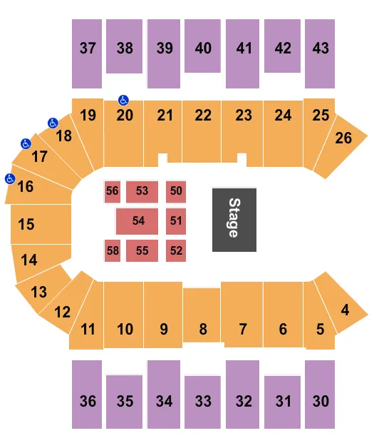 seating chart for Scotiabank Centre - Bryan Wilson - eventticketscenter.com