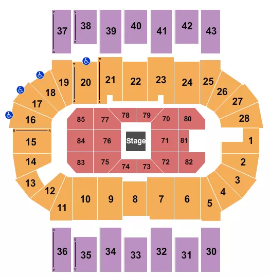 seating chart for Scotiabank Centre - Center Stage - eventticketscenter.com