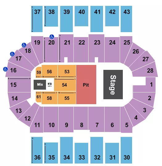 seating chart for Scotiabank Centre - Endstage Pit - eventticketscenter.com