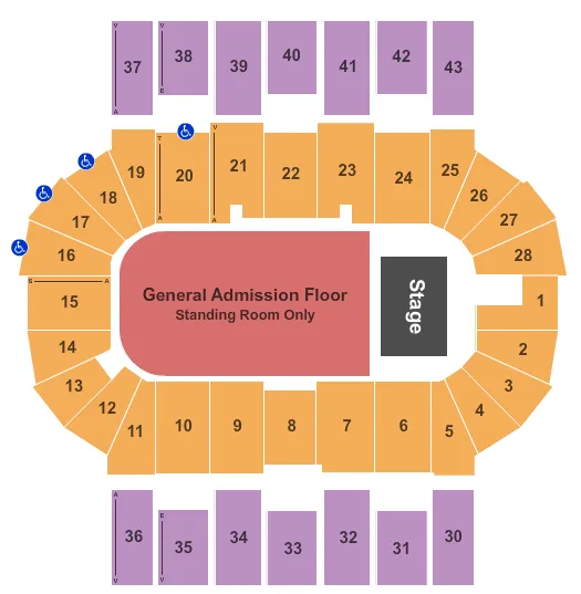 seating chart for Scotiabank Centre - Five Finger Death Punch - eventticketscenter.com