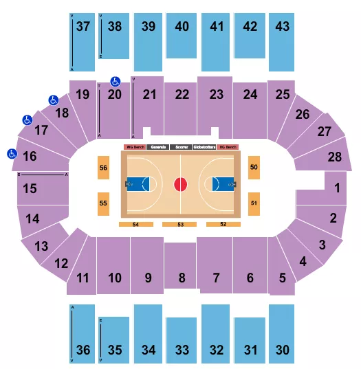 seating chart for Scotiabank Centre - Harlem Globetrotters - eventticketscenter.com