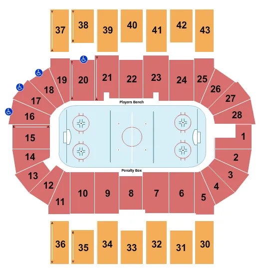 seating chart for Scotiabank Centre - Hockey - eventticketscenter.com