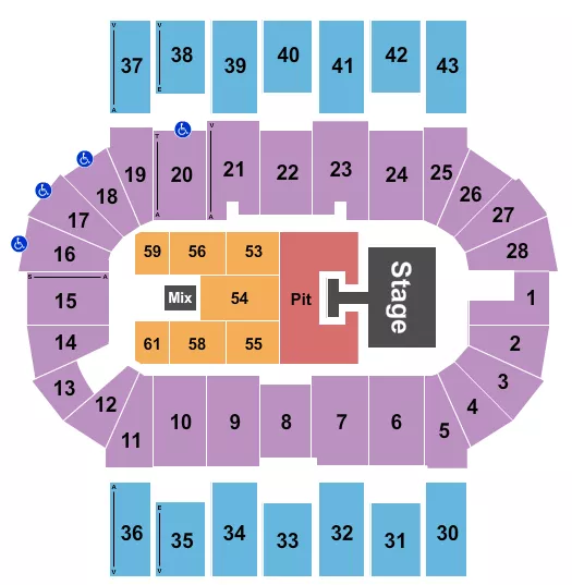 seating chart for Scotiabank Centre - Jordan Davis - eventticketscenter.com