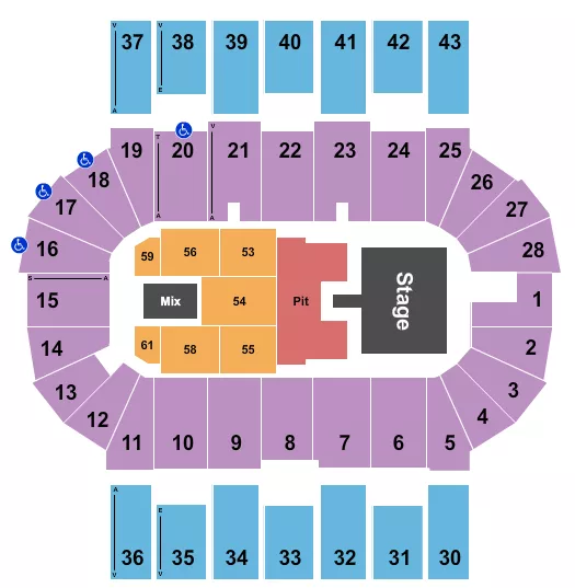seating chart for Scotiabank Centre - Mother Mother - eventticketscenter.com