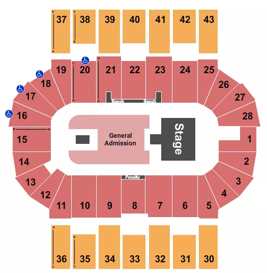 seating chart for Scotiabank Centre - Endstage GA Flr/Catwalk - eventticketscenter.com