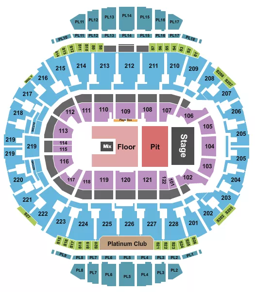 seating chart for Scotiabank Saddledome - Bruce Springsteen - eventticketscenter.com