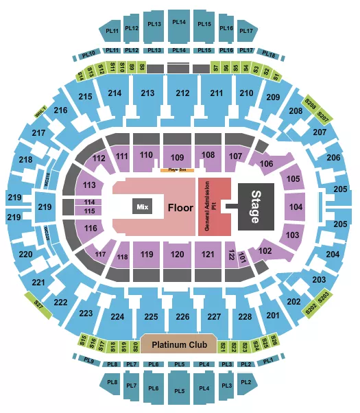 seating chart for Scotiabank Saddledome - Creed - eventticketscenter.com