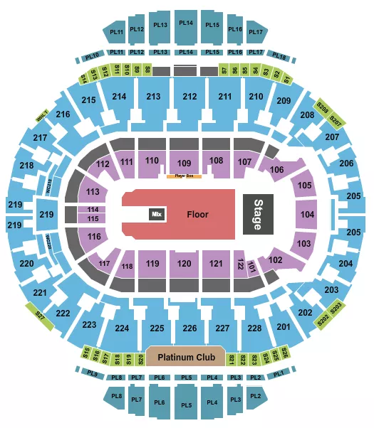 seating chart for Scotiabank Saddledome - Endstage 1 - eventticketscenter.com