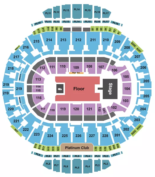seating chart for Scotiabank Saddledome - Endstage GA Flr/ Catwalk 2 Row - eventticketscenter.com