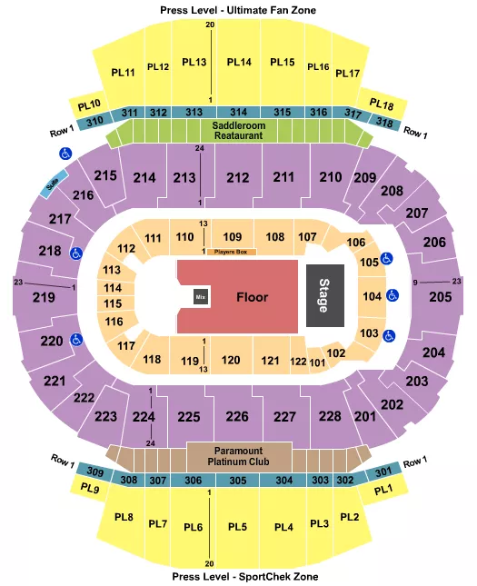 seating chart for Scotiabank Saddledome - Endstage Reserved - eventticketscenter.com