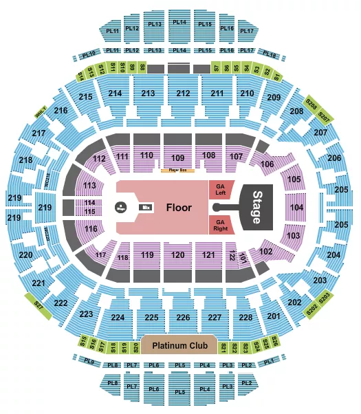 seating chart for Scotiabank Saddledome - Greta Van Fleet - eventticketscenter.com
