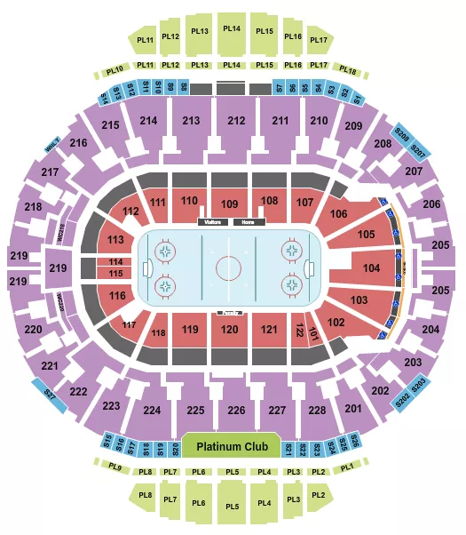 seating chart for Scotiabank Saddledome - Hockey Row - eventticketscenter.com
