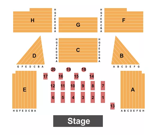 seating chart for Scottish Rite Masonic Center - Tampa - Endstage Tables - eventticketscenter.com