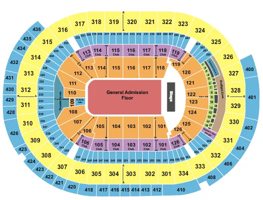 seating chart for Enterprise Center - End Stage GA Floor - eventticketscenter.com