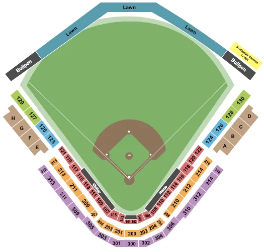seating chart for Scottsdale Stadium - Baseball - eventticketscenter.com