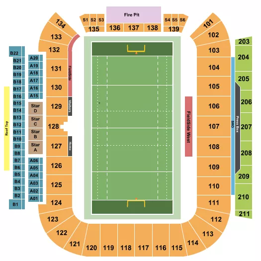 seating chart for SeatGeek Stadium - Rugby - eventticketscenter.com