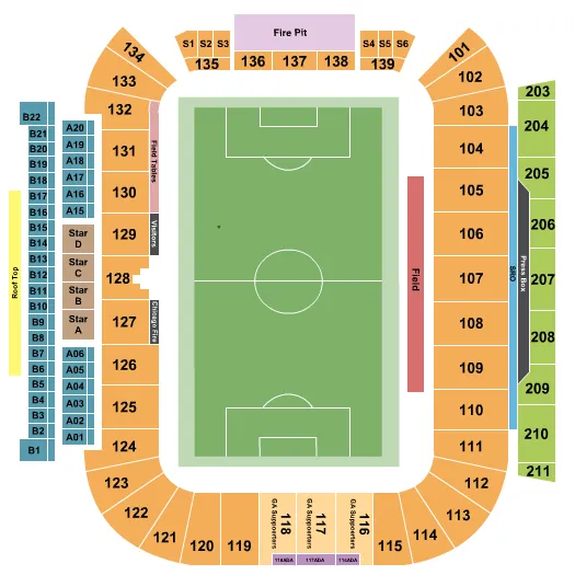 seating chart for SeatGeek Stadium - Soccer 3 - eventticketscenter.com