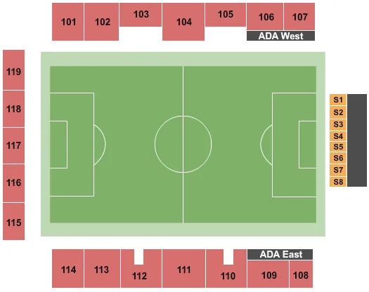 seating chart for Segra Field - Soccer - eventticketscenter.com