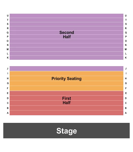 seating chart for Sellersville Theater 1894 - Endstage - No Tables - eventticketscenter.com