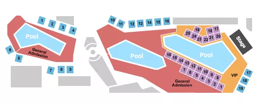seating chart for Seminole Hard Rock Tampa Event Center - Pool - eventticketscenter.com