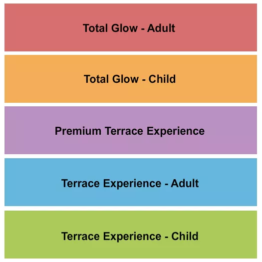 Sensorio 2 Seating Chart at Sensorio Paso Robles. The chart shows the main floor/stage with seating options surrounding it, which are color coded