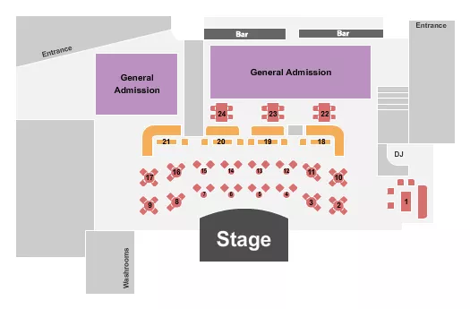 seating chart for Seratonic Lounge - Endstage - eventticketscenter.com
