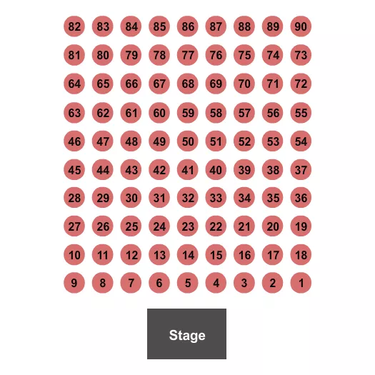 seating chart for Seven Feathers Hotel & Casino - Endstage Tables - eventticketscenter.com