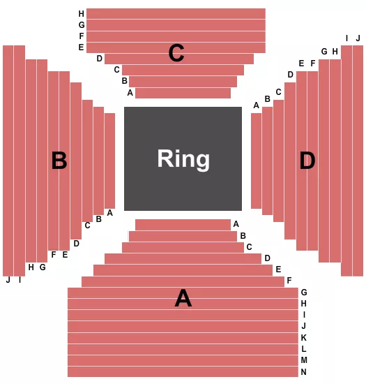 seating chart for Seven Feathers Hotel & Casino - Mixed Martial Arts - eventticketscenter.com