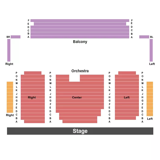 seating chart for Sharon Lynne Wilson Center For The Arts - Endstage - eventticketscenter.com