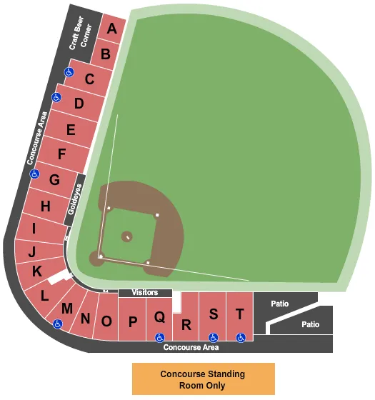 seating chart for Blue Cross Park - Baseball - eventticketscenter.com