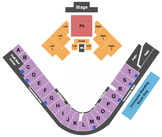 seating chart for Blue Cross Park - Concert - eventticketscenter.com