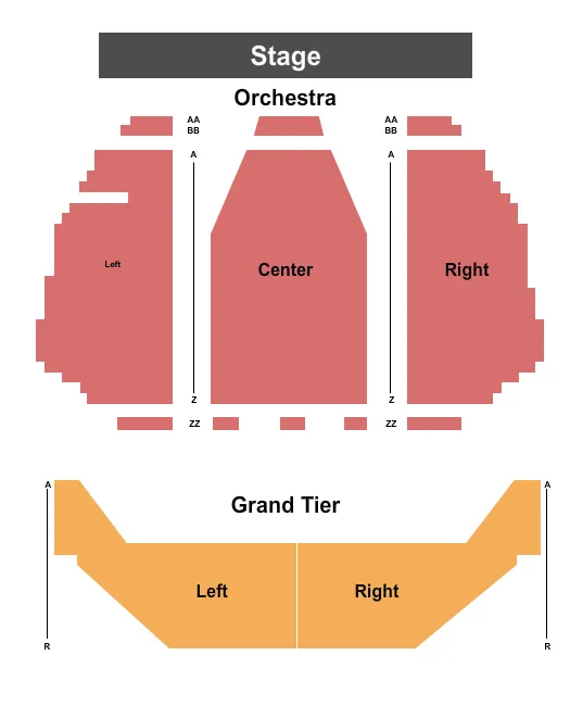 seating chart for Sheffer Music Hall - End Stage - eventticketscenter.com