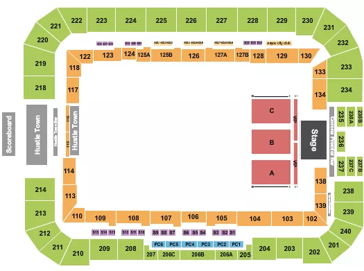 seating chart for Shell Energy Stadium - Concert A-C - eventticketscenter.com
