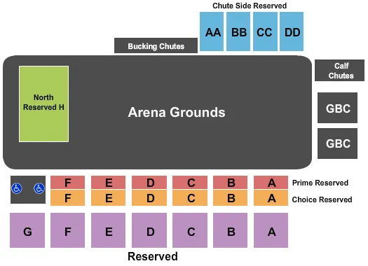 seating chart for Sheridan County Fairgrounds - Rodeo - eventticketscenter.com