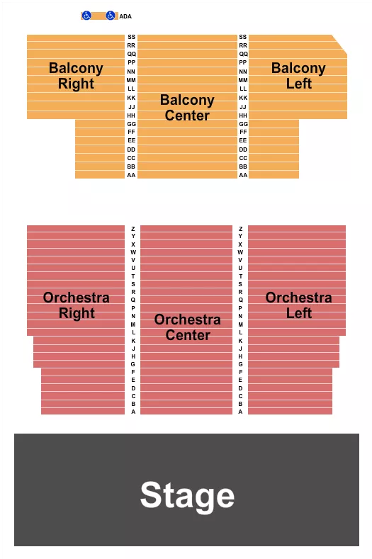 seating chart for Sherwood Hall - Endstage - eventticketscenter.com
