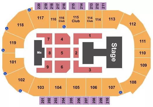 seating chart for Showare Center - Aespa - eventticketscenter.com