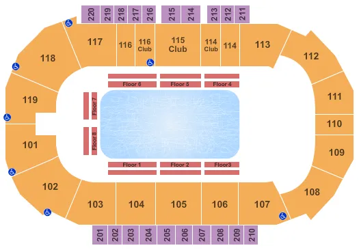 seating chart for Showare Center - Disney On Ice - eventticketscenter.com