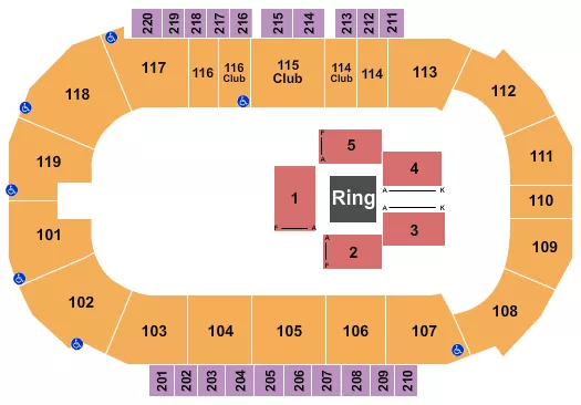 seating chart for Showare Center - NXT Live - eventticketscenter.com