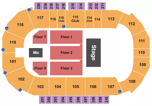 seating chart for Showare Center - Ramon Ayala - eventticketscenter.com