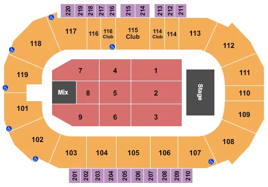 seating chart for Showare Center - Tax Time - eventticketscenter.com