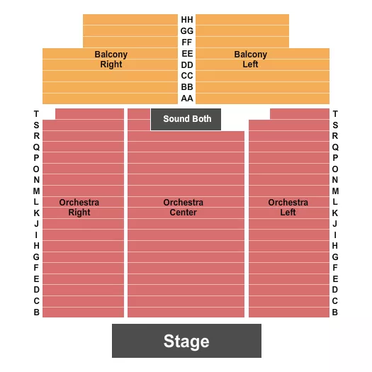 seating chart for Shoals Community Theatre - Endstage 2 - eventticketscenter.com