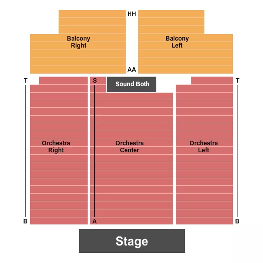 seating chart for Shoals Community Theatre - End Stage - eventticketscenter.com