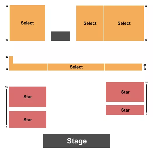 seating chart for Shooting Star Casino Hotel & Event Center - Endstage 3 - eventticketscenter.com