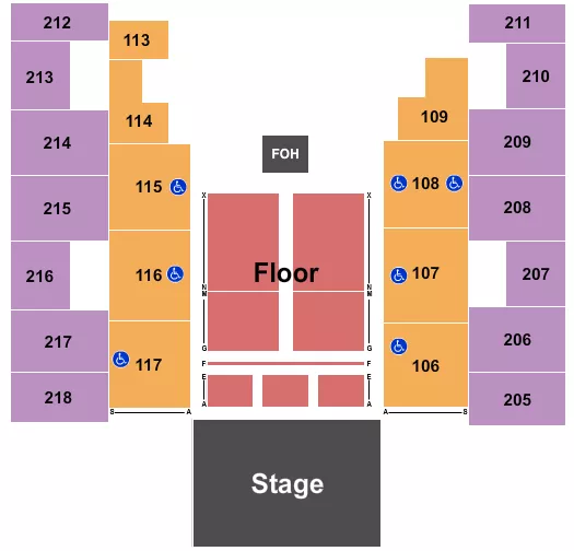 seating chart for Show Me Center - Comedy - eventticketscenter.com