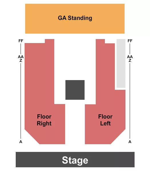 seating chart for Showbox SoDo - End Stage - eventticketscenter.com