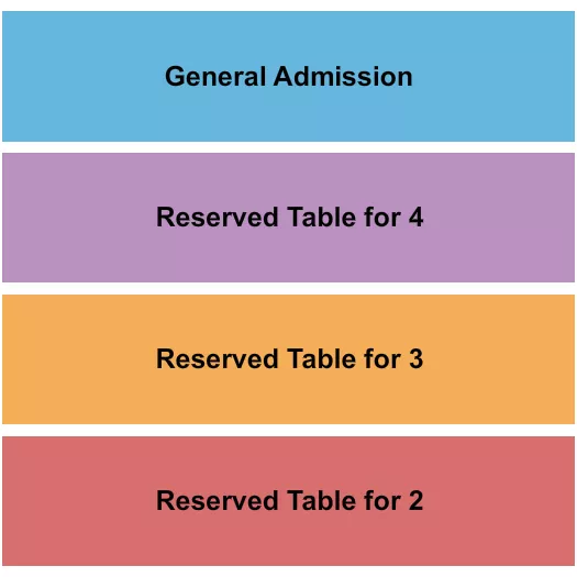 seating chart for Showdown Saloon - GA/Tables 2/3/4 - eventticketscenter.com