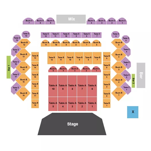 seating chart for Showroom at South Point Hotel And Casino - Endstage 2 - eventticketscenter.com