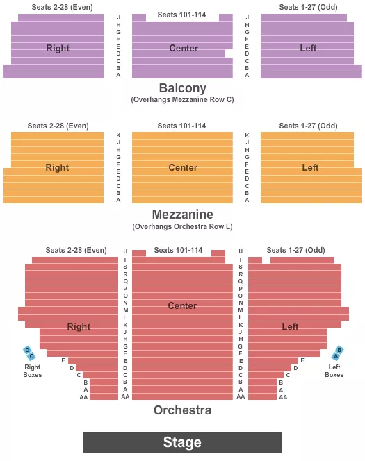 seating chart for Shubert Theatre - NY - Endstage Hello Dolly - eventticketscenter.com